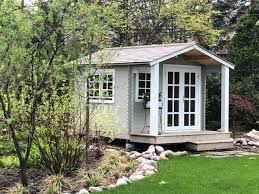 Storage sheds are designed to help you store your items neatly, efficiently, and securely. Cottage Storage Shed With Custom Pillars And Patio American Craftsman Gartenhaus Chicago Von Wooden Shed Kits