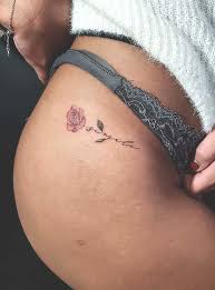 If you're looking for something a bit more undercover, we suggest a rose thigh tattoo or a rose hip. Side Hip Rose Tattoo Ecemella