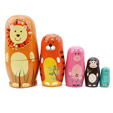 Download from istock by getty images. Children Cute Fun Wooden Doll Cartoon Animal Paint Nesting Dolls Russian Matryoshka Doll Gift For Baby 5 Pcs Set Dolls Aliexpress