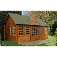 I like the flatter, crisper look of an open seam. 5 5m X 4 0m Log Cabin 8 Windows