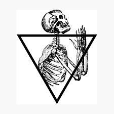 Get w/e you want, just don't make a tat because someone don't like. Praying Skeleton Tattoo Art Poster By Emphatic Redbubble
