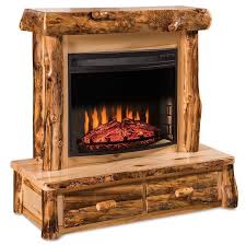 Amish Rustic Log Fireplace With Mantel Handmadehomedecorideas Fireplace Amish Fireplace Rustic Log Furniture