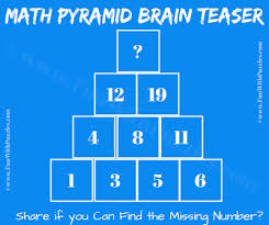 Maybe you would like to learn more about one of these? Pyramid Shape Math Game Puzzle For Kids With Answer