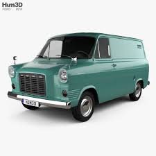 3d Model Of Ford Transit Panel Van 1965 Ford Transit Ford Van Van