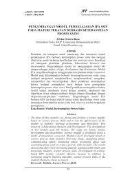 Modul ipa kelas 7 semester 1 pdf. Pdf Pengembangan Modul Pembelajaran Ipa Smp Pada Materi Tekanan Berbasis Keterampilan Proses Sains