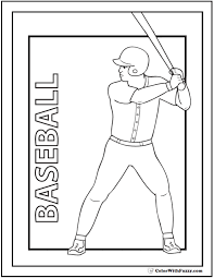 These 14 free printable baseball player coloring pages including batters, pitchers and beyond. Baseball Coloring Pages Pitcher And Batter Sports Coloring Pages