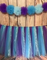 Little Mermaid Tulle Table Skirt Little Mermaid Party Mermaid Birthday Table Skirt Festas De Aniversario Unicornio Festa Da Sereia Aniversario De Unicornio