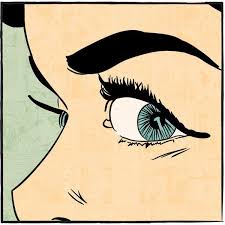 Vintage Pop Art Comic Style Vintage Comic Book Pop Art 12x12 Eye Close Up 12 Liked On Vintage Pop Art Pop Art Comic Comic Book Art Style