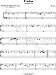 The music was created by daniel rosenfeld under his artist name c418. Dario D Aversa Pigstep Slow Easy Piano Tutorial Sheet Music Piano Solo In A Minor Download Print Sku Mn0210819