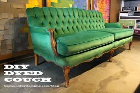Diy Dyed Couch Apple To Emerald Kara Paslay Design Painting Fabric Furniture Diy Furniture Couch Couch Furniture