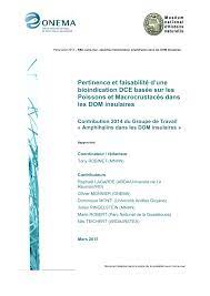 PDF) Pertinence et faisabilité d'une bioindication DCE basée sur les  Poissons et Macrocrustacés dans les DOM insulaires