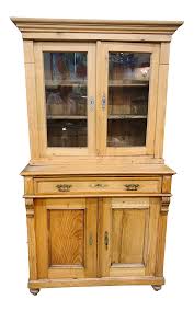 1880's honey pine kitchen cabinet
