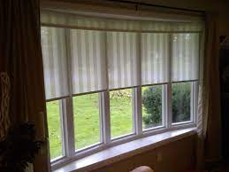 Sophisticated White Horizontal Mount Blinds For Windows Bay Window Treatments Living Room Bow Window Bow Window Treatments