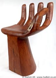 Carved Solid Wood Hand Shaped Chair Right Handed Hand Shapes Wooden Hand Carving