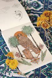 Carnarvon Gorge Sketchbook Page By Raychponygold Illustration Drawing Sketchbook Falcon Line Art Drawings Sketch Book Art Journal