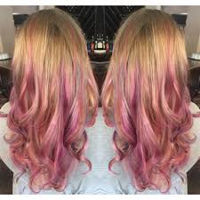 Ombre Black And Blonde Wig Dark Blonde To Light Blonde Balayage Ombre Pink And Purple Hair Paint Color Fusion Highlights Long Layers By Robin Beautylounge