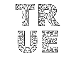 One way to create a unique name for your creature is to make an anagram of one of its attributes. True Word Coloring Page Graphic By Joan Schuman Creative Fabrica