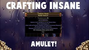 If you are going elementalist route. The Making Of Carrion Heart Amber Amulet Path Of Exile Betrayal League Crafting Youtube