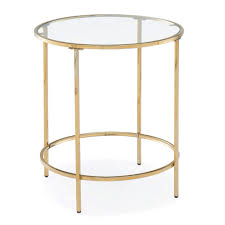 Table basse en verre ronde vasagle. Table Basse Ronde En Verre Et Metal Olive Decoinparis