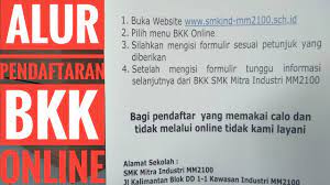 Bkk smk pgri 2 karawang. Bkk Smk Mitra Industri Mm2100 Alur Seleksi Youtube