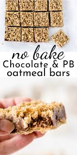 Chocolate Peanut Oatmeal Bars Take The Classic Combination Of Chocolate And Peanut Butte In 2020 No Bake Oatmeal Bars Chocolate Oatmeal Bars Peanut Butter Oatmeal Bars