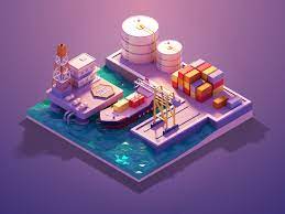 3D Model of the Port by Anatoly on Dribbble