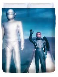 The Day the Earth Stood Still 1951 - We Come in Peace Duvet Cover by  KulturArts Studio - Pixels