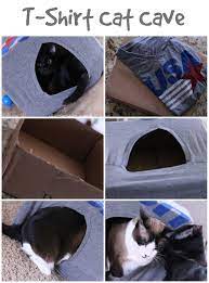 Upgrade a cardboard box into a cozy cave for your cat! Diy Cat Cave Nightchayde