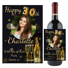 Maybe you would like to learn more about one of these? Personalised Gold Glitter Happy Birthday Wine Champagne Bottle Photo Label N99 Any Age