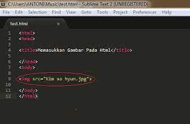 Masukkan skrip berikut di key bindings: Cara Memasukkan Gambar Pada Html Nando Berbagi