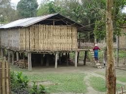 This luxury bamboo hut is roof finishes interlocking split bamboo. Bamboo Hut Pics4learning