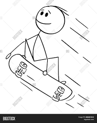 The stick figure must teach, how to make the jumps with the skateboard, because there are a lot of the impediments. Cartoon Stick Figure Image Photo Free Trial Bigstock