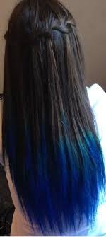 Blue hair doesn't need to be loud, and this black hair with blue ashy ombre is a good proof. 30 Blue Ombre Hair Color Ideas For Bold Trendsetters