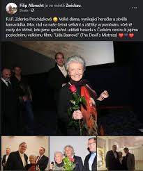 Herečka zdenka procházková odešla do hereckého nebe v úctyhodném věku 95 let. P6nz5gpvlbygpm
