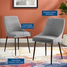 Check spelling or type a new query. Viscount Upholstered Fabric Dining Chairs Set Of 2 Contemporary Modern Furniture Lexmod