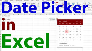 Date Picker In Excel The Coolest Little Helper In Excel Youtube