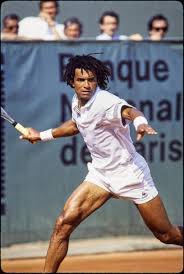 Yannick noah, france, tennis player, tennis, action, tennis, all england lawn tennis and crocket club championships, undated photo 1987,? Yannick Noah