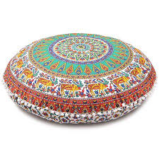 Multi Floor Cushion Covers Round Patio Cushions Boho Floor Pillow Cover Mandala Cases Online Size 32 Floor Pillows Boho Cushions Decorative Floor Pillows