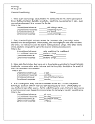 Classical Conditioning Questions With Answers