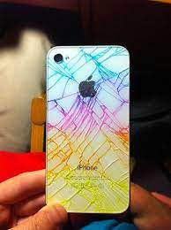 When A Little Bit Of Color Cured A Cracked Screen Cracked Iphone Diy Iphone Case Diy Phone Case