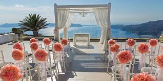 This gorgeous spa hotel is nestled in the centre of the island in the area of megalochori, and enjoys truly unforgettable views over the nearby akrotiri ruins, the striking volcano and the aegean sea. Destination Weddings In Greece Marriott Bonvoy Traveler