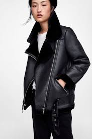 Image 2 Of Contrasting Biker Jacket From Zara Biker Jacket Faux Leather Jacket Women Jackets