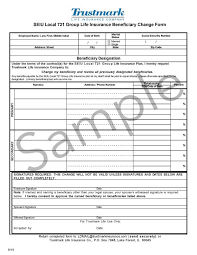 To be completed by beneficiary. Important Don T Forget To Update Your Life Insurance Beneficiary Form Seiu Local 721