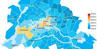 A Temperature Map Of Berlin Property Prices By Postcode Property Prices Berlin Map