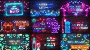 After effects version cc 2015, cc 2014, cc, cs6, cs5.5 | no plugins | 1920x1080 | 178 mb. Videohive Neon Lyrics Template Free After Effects Templates After Effects Intro Template Shareae