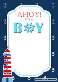 Free Nautical Themed Baby Shower Invitations Templates Fre In 2020 Nautical Baby Shower Invitations Baby Shower Nautical Theme Free Printable Baby Shower Invitations