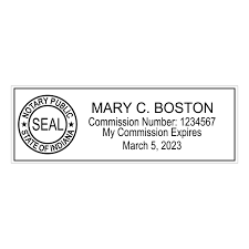 An indiana notary applicant's expenses may include the cost for the following: Indiana Notary Rectangular Seal Simply Stamps