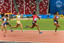 She became a national record holder as the first female singaporean to run the 100m in under 12 seconds. File 1 Shanti Pereira 2015 Sea Games 200m Heats Jpg Wikimedia Commons