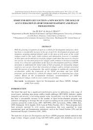 35 million kids play organized sports every year and 92% of parents of youth athletes felt sports programs were important to the overall development of their children, according to a survey by the national pta. Pdf Sport For Refugee Youth In A New Society The Role Of Acculturation In Sport For Development And Peace Programming