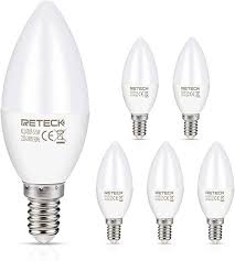 reteck e14 led lampe 5w 550lm warmweiss ersetzt 60w gluhlampe c35 led kerzenlampen e14 led leuc led lampe led leuchtmittel leuchtmittel
